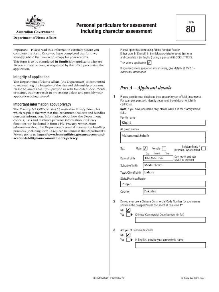 Form 80 - Compressed | PDF