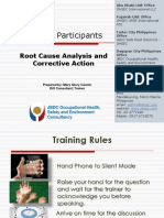 Root Cause Analysis and Corrective ActionsTraining - Official