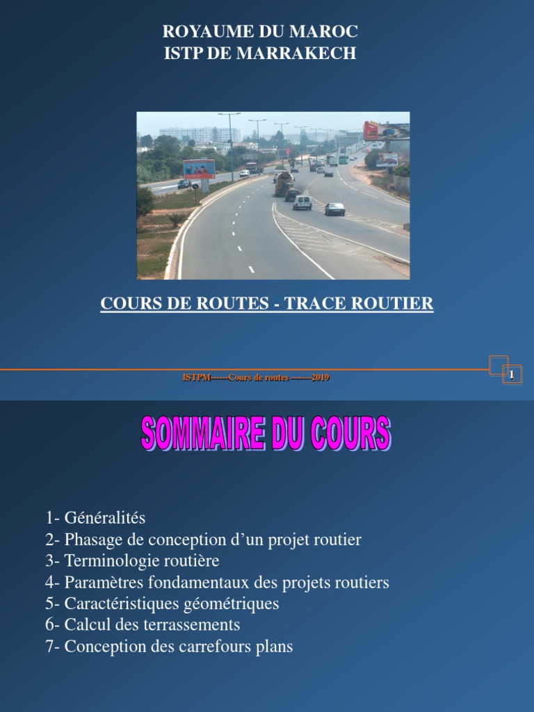 Cours de Routes au Maroc - ISTP Marrakech | PDF | Génie géotechnique ...