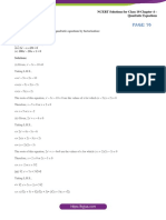 NCERT Solutions for Class 10 Chapter 4 – Quadratic Equations Exercise 4.2