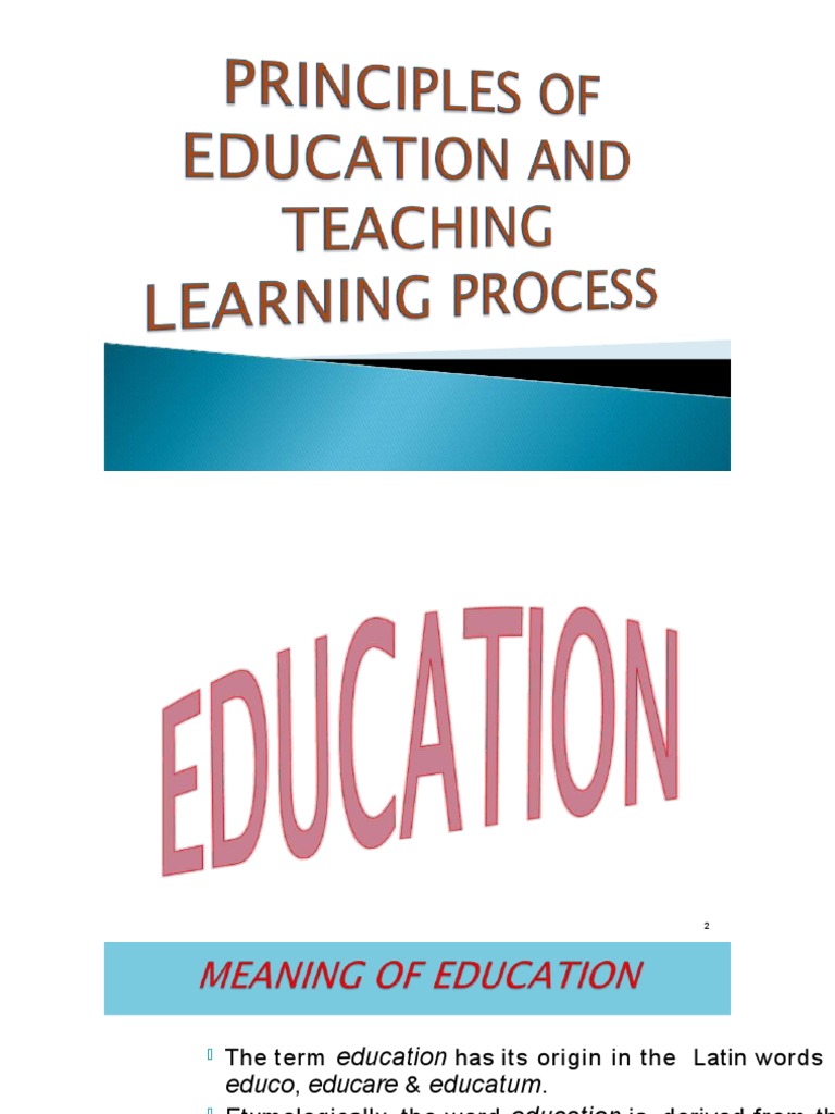 Principles & Philosophy of Education PDF