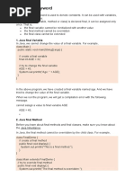 Final, Package, Class Path