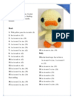 Little Beginner Duck Amigurumi PDF Pattern