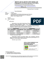 Surat Pemberitahuan Recheking Lomba Posyandu Tk. Kabupaten Bekasi TA. 2023