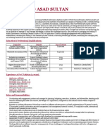Muhammad Asad Sultan - CV