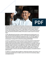 B.J Habibie Descriptive Text