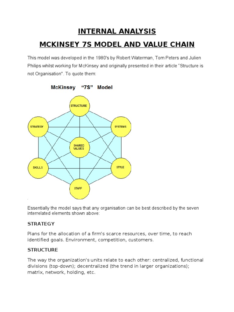 McKinsey 7S Model Internal Analysis | PDF | Self-Improvement