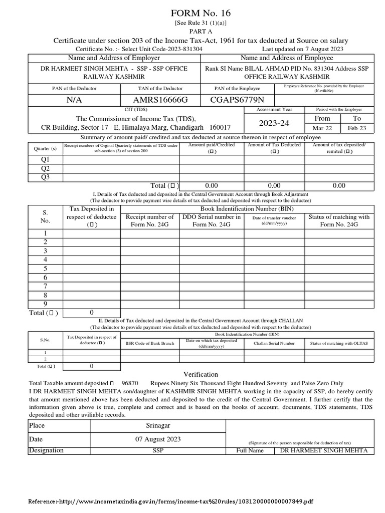 Section 203 Of The Tax Code