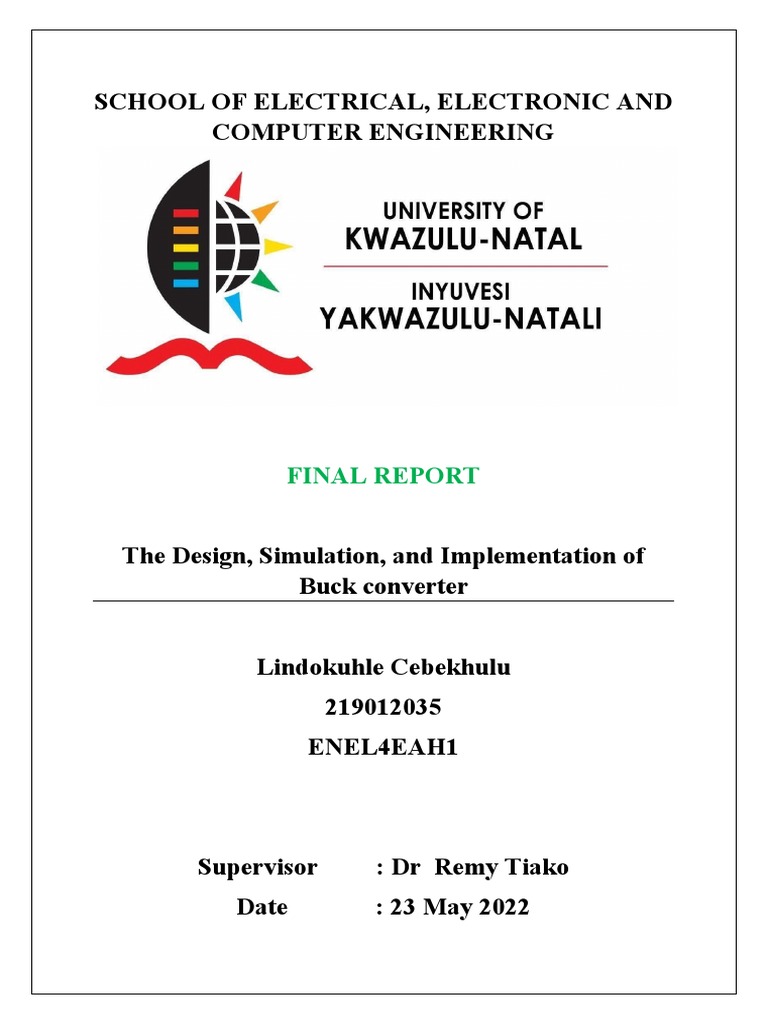 Buck Converter Design and Simulation Report | PDF | Physical Quantities ...