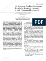 Effectiveness of Structured Teaching Programme (STP) On Knowledge Regarding Neonatal Resuscitation With Pedagogical Framework