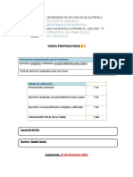 Tarea Preparatoria: Departamento de Matemática