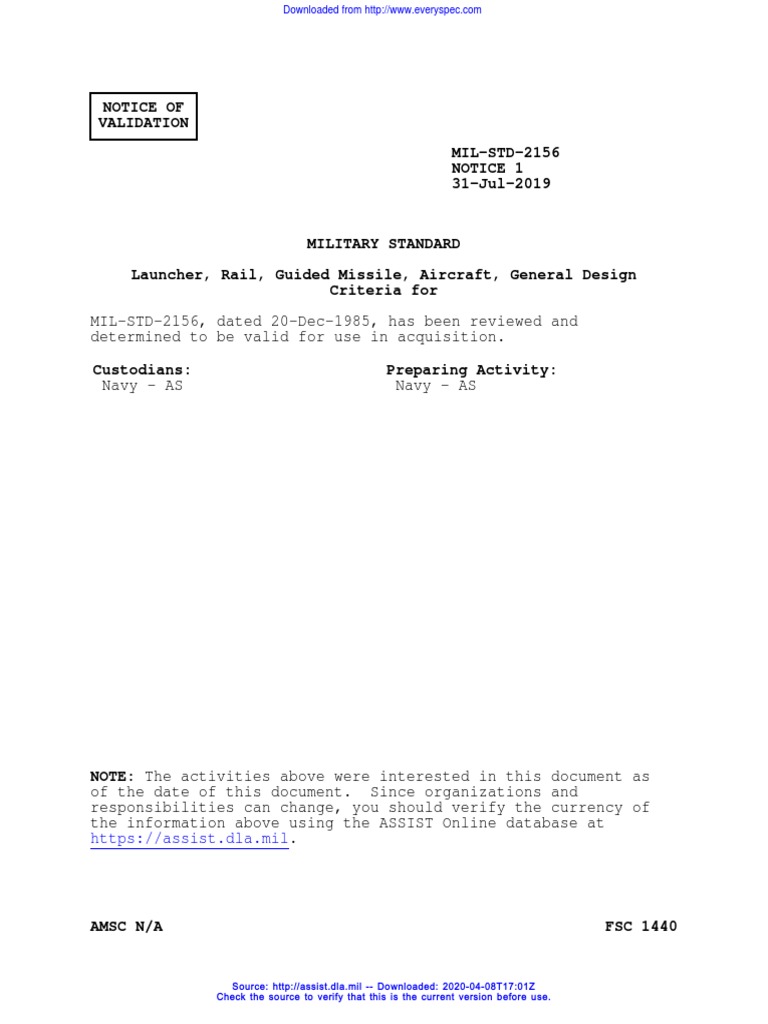Validation of MIL-STD-2156 for Acquisition | PDF