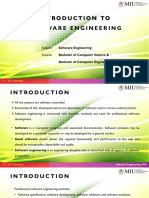 Intro To SE & SDLC