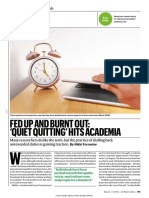 Fed Up and Burnt Out: Quiet Quitting' Hits Academia: Advice, Technology and Tools