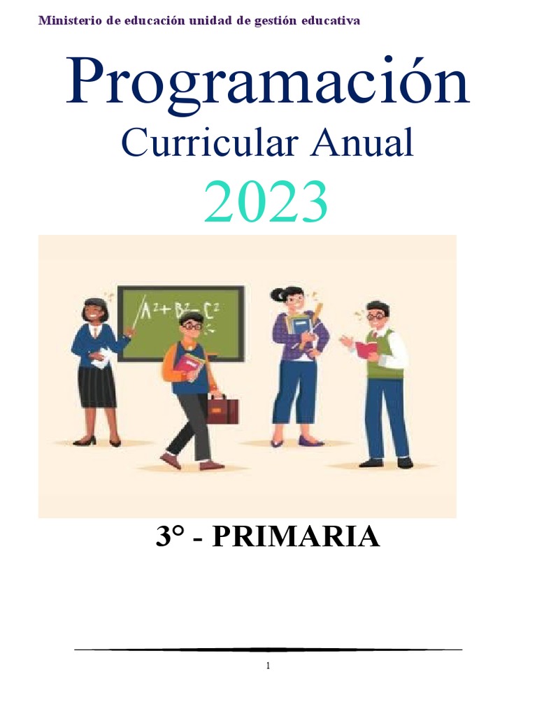 Planificación Curricular 3° Primaria 2023 | PDF | Plan de estudios ...