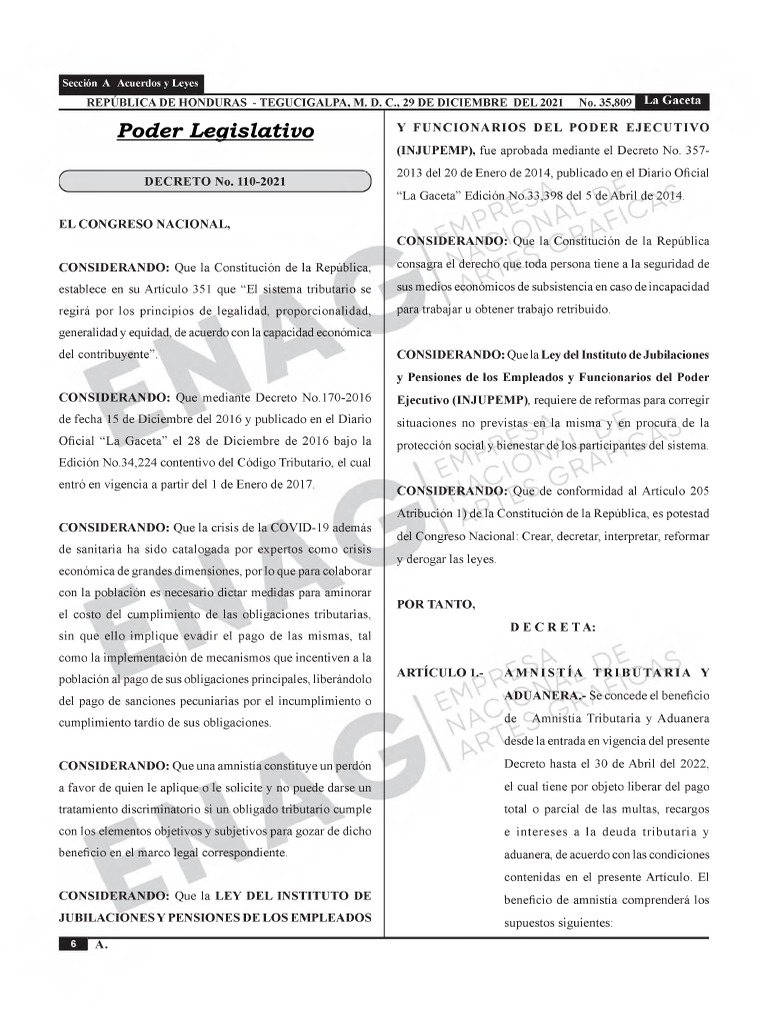 Decreto 110 2021 Pdf