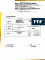 4th Sem Test 2 Time Table