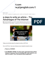 9 Steps To Write An Article - The Advantages of The Internet