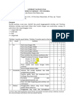 Contoh LEMBAR VALIDASI SOAL Mata Kuliah