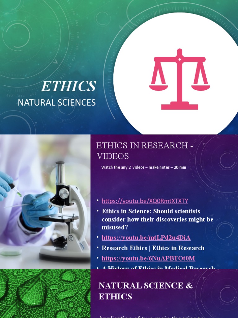 Ethics Sciences TOK PDF