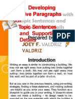 Developing Effective Paragraphs With Topic Sentences and Supporting Details