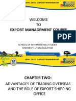 Topic 2 - Advantages of Trading Overseas and The Role of Export Shipping Office