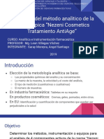 Desarrollo Del Método Analìtico de La Crema Tópica "Nezeni Cosmetics Tratamiento AntiAge"