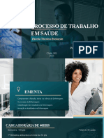 Aula 1 Processo de Trabalho em Saúde