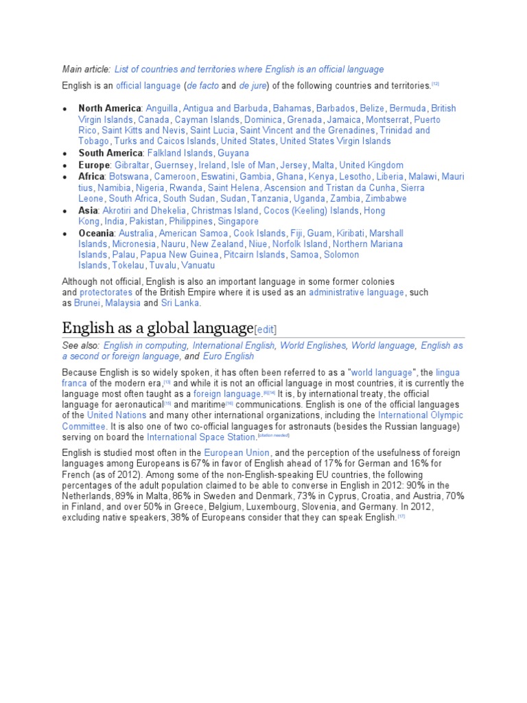 essay on english as a global language pdf