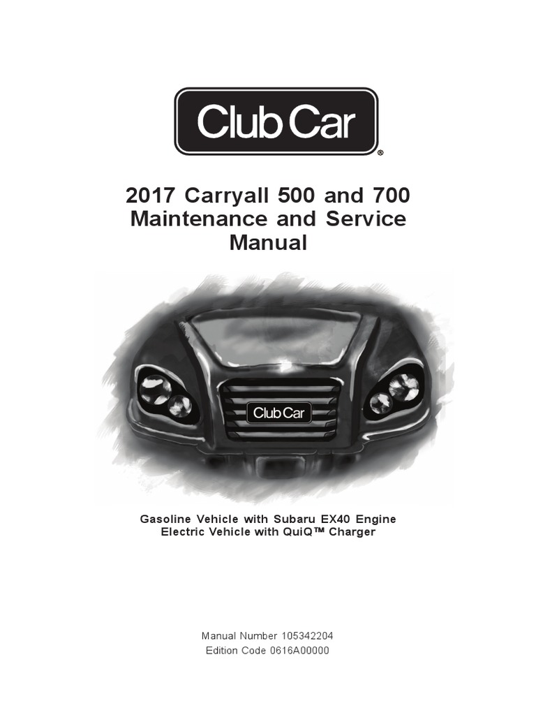 2017 Club Car Manual PDF