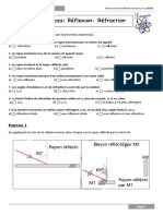 Exercices Reflexion Et Réfraction