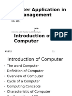 Computer Application in Management