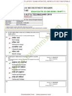 RRB Alp CBT 1 Paper 10 Aug 2018 Shift 01