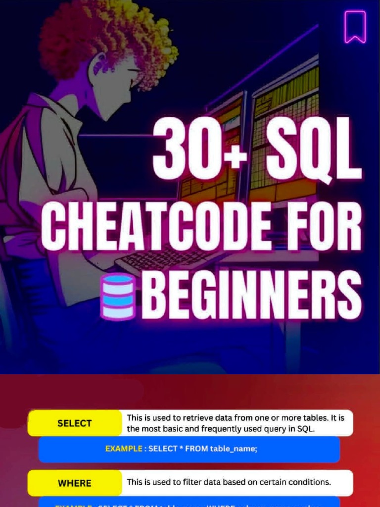 SQL Cheat Codes | PDF | Database Index | Information Technology