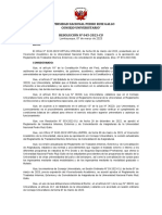 Resolucion 045-Cu Consejo Universitario Aprobacion de Reglamento Traslados Internos y Externos