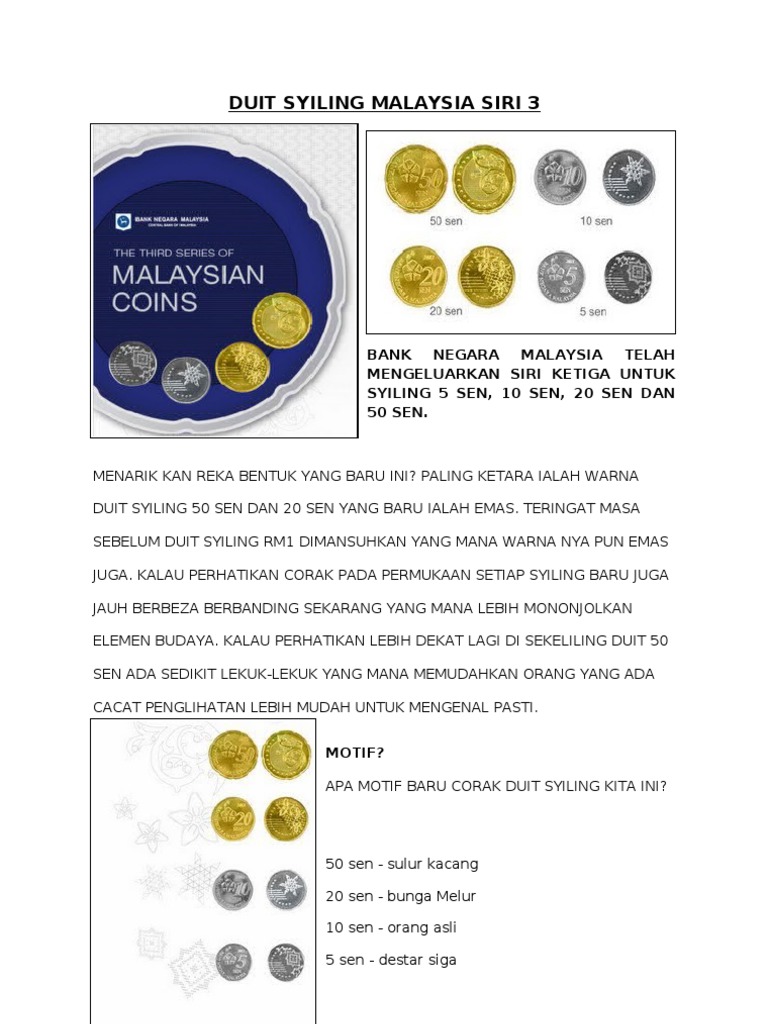 Duit Syiling Malaysia Siri 3 | PDF