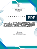 Certification From Ict Coordinator