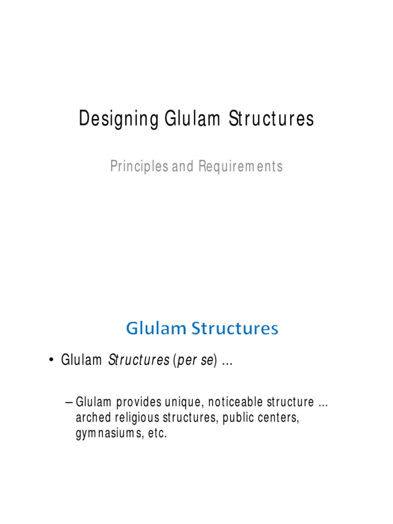 Designing Glulam Structures | PDF | Beam (Structure) | Bending