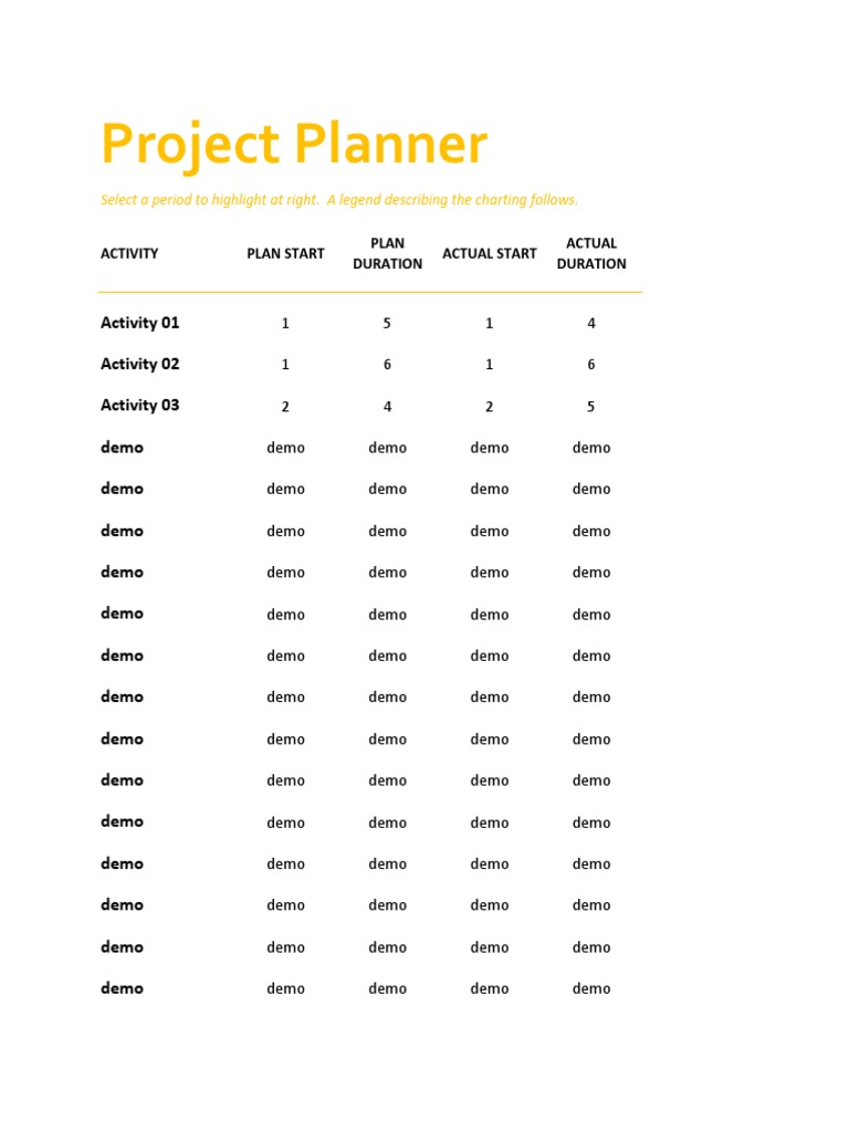 Gantt Chart Template | PDF