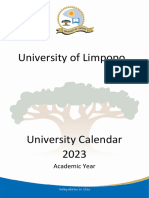 University Academic Calendar 2023 - Aprroved by Senate 2022 - Dates Only