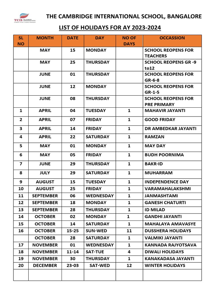 Kvs Holiday List 2023 24 Pdf