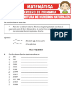 Lectura y Escritura de Numeros Naturales para Tercero de Primaria