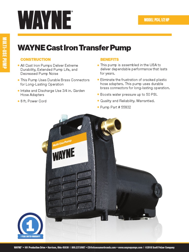 Wayne PC4 SS PDF Pump Machines