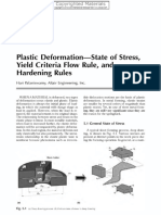 Plastic Deformation-State of Stress, Yield Criteria Rule, and Hardening Rules