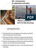 Lecture 3 (Site Servicing - Part 2)