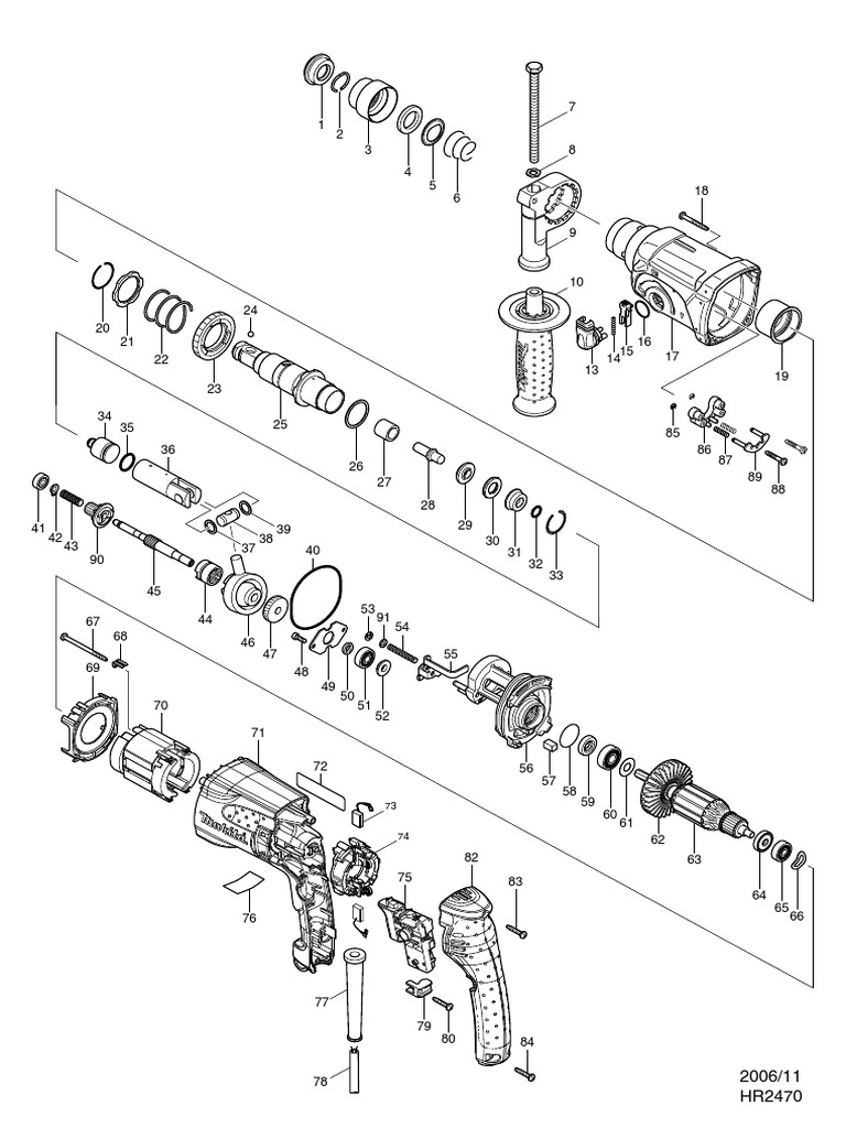 Kohlebürstenhalter Für Makita HR2470 Elektrohammer - Kompatibel Mit HR2470F, T-10090252