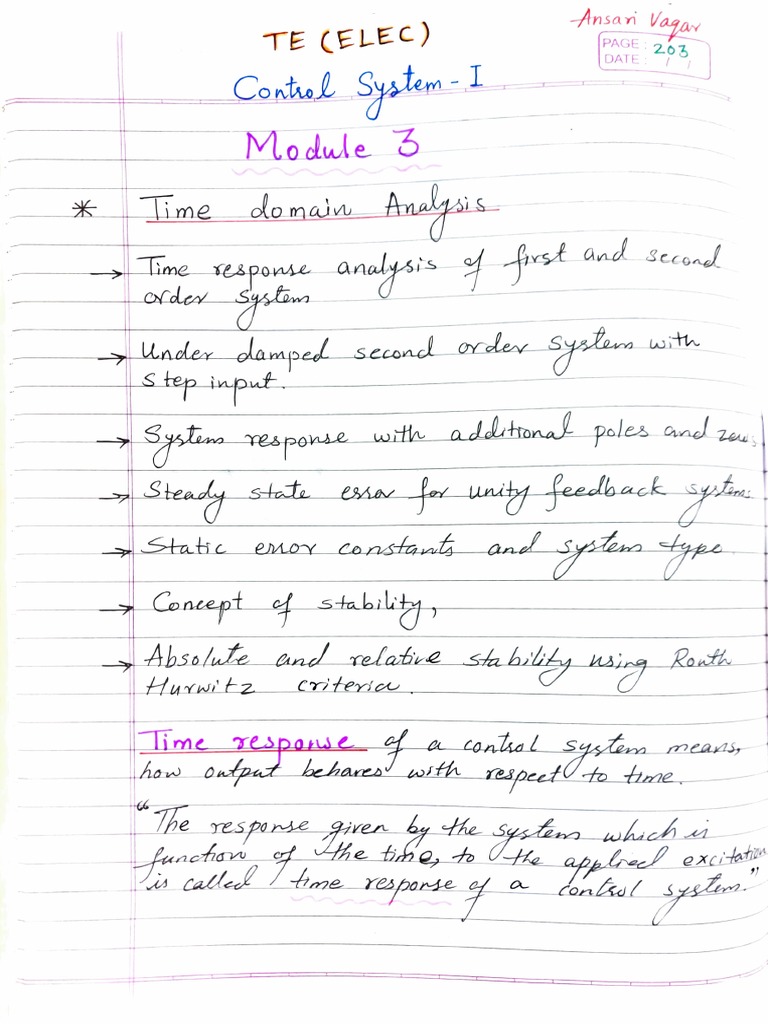 Control Systems Notes Part 8 | PDF