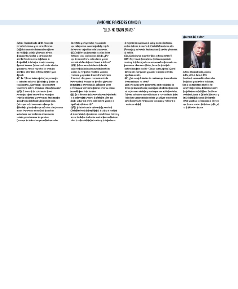 Antonio Paredes Candia (1) PDF Desigualdad social Discriminación