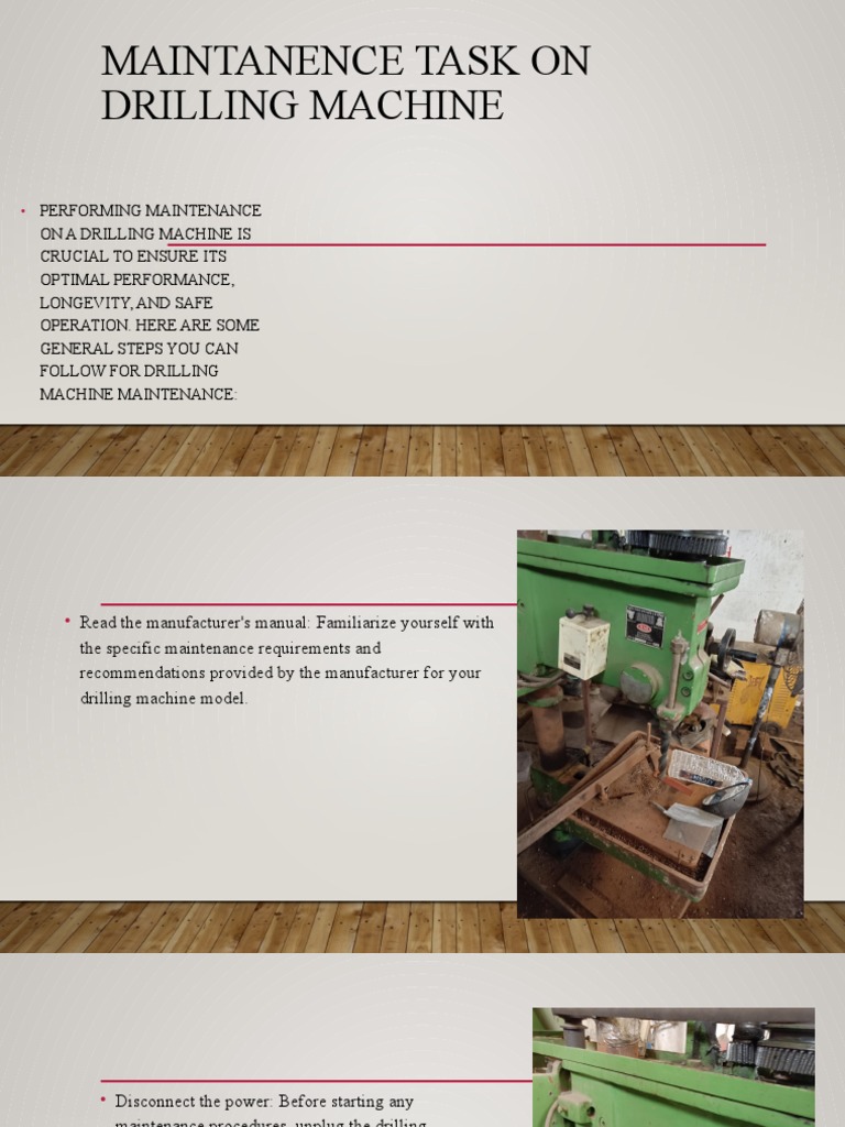 Maintanence Task On Drilling Machine PDF