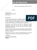 Carta de Renuncia